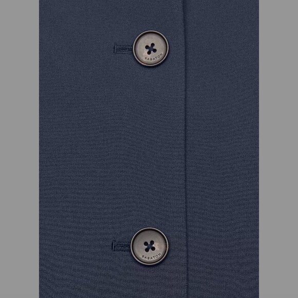 Aritzia Babaton Frances Jacket Blue Total Eclipse Size XL | Button Front Blazer - Picture 14 of 14